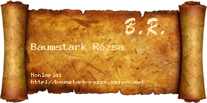 Baumstark Rózsa névjegykártya