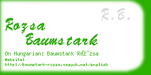 rozsa baumstark business card